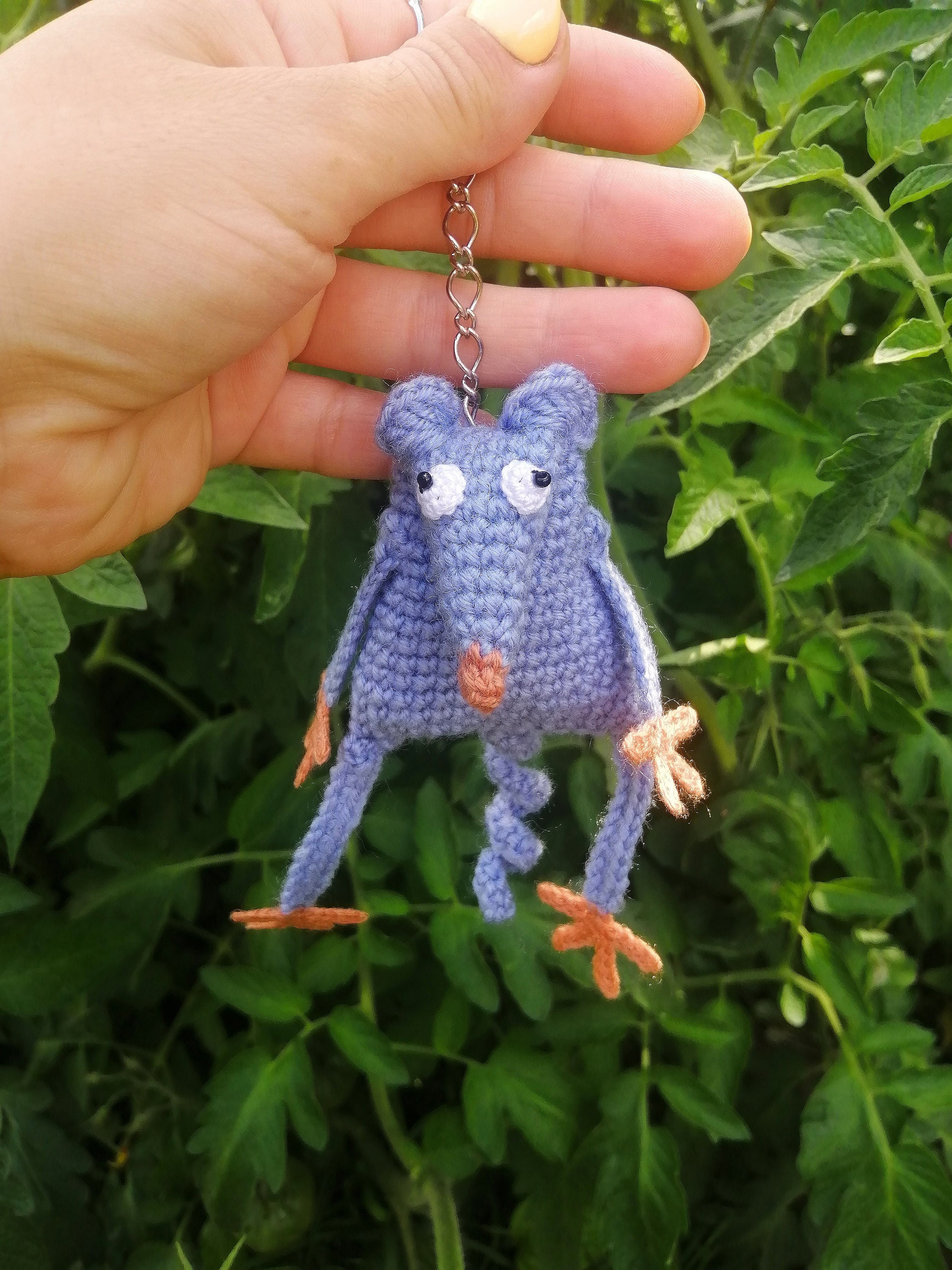Crochet Rat Keychain, Сrochet Mouse Keychain, Knit Rat Keychain