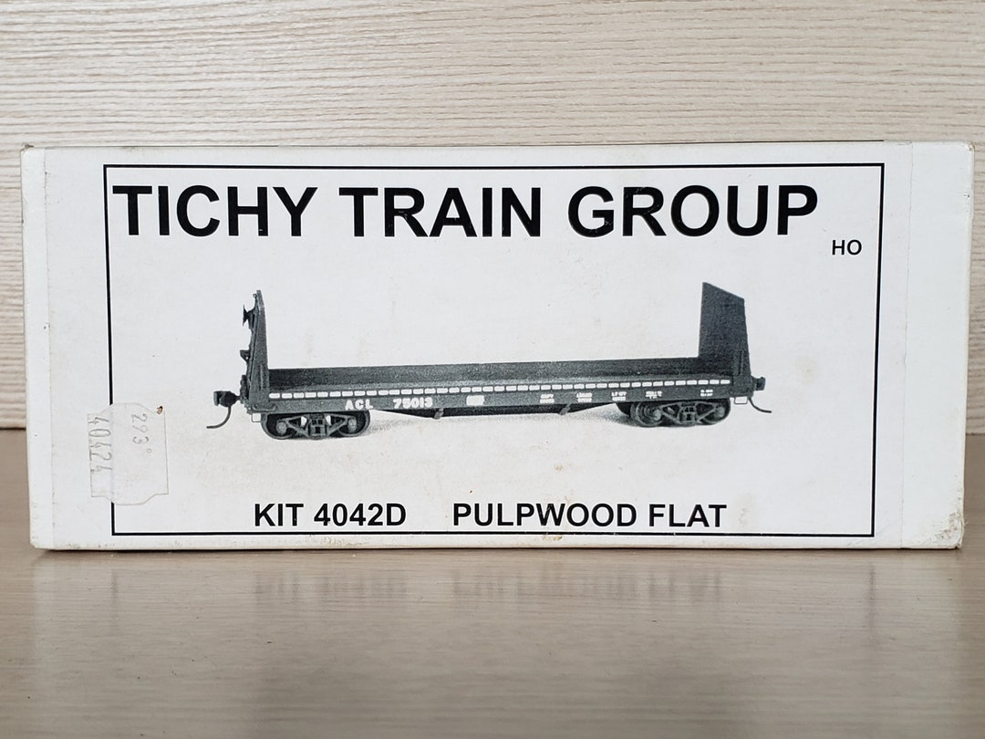HO Scale 40' Bulkhead Pulpwood Flat Car Kit Tichy Train Etsy