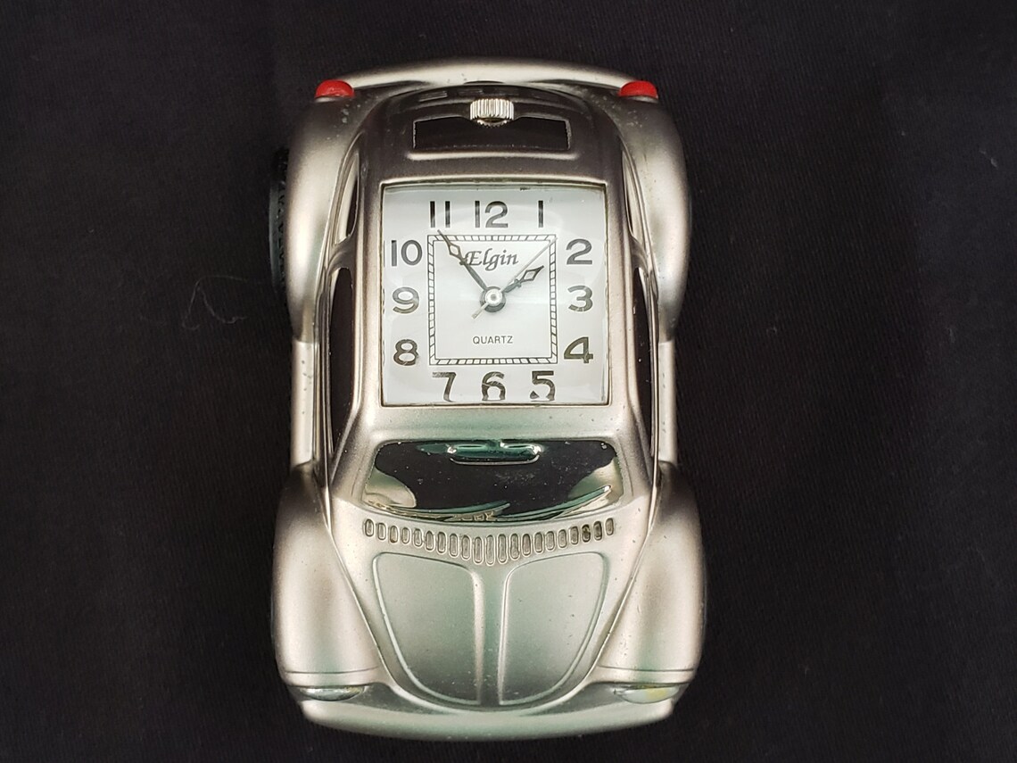 Volkswagen Beetle Miniature Elgin Clock Etsy