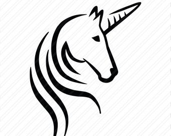 Download Unicorn Head Outline Etsy