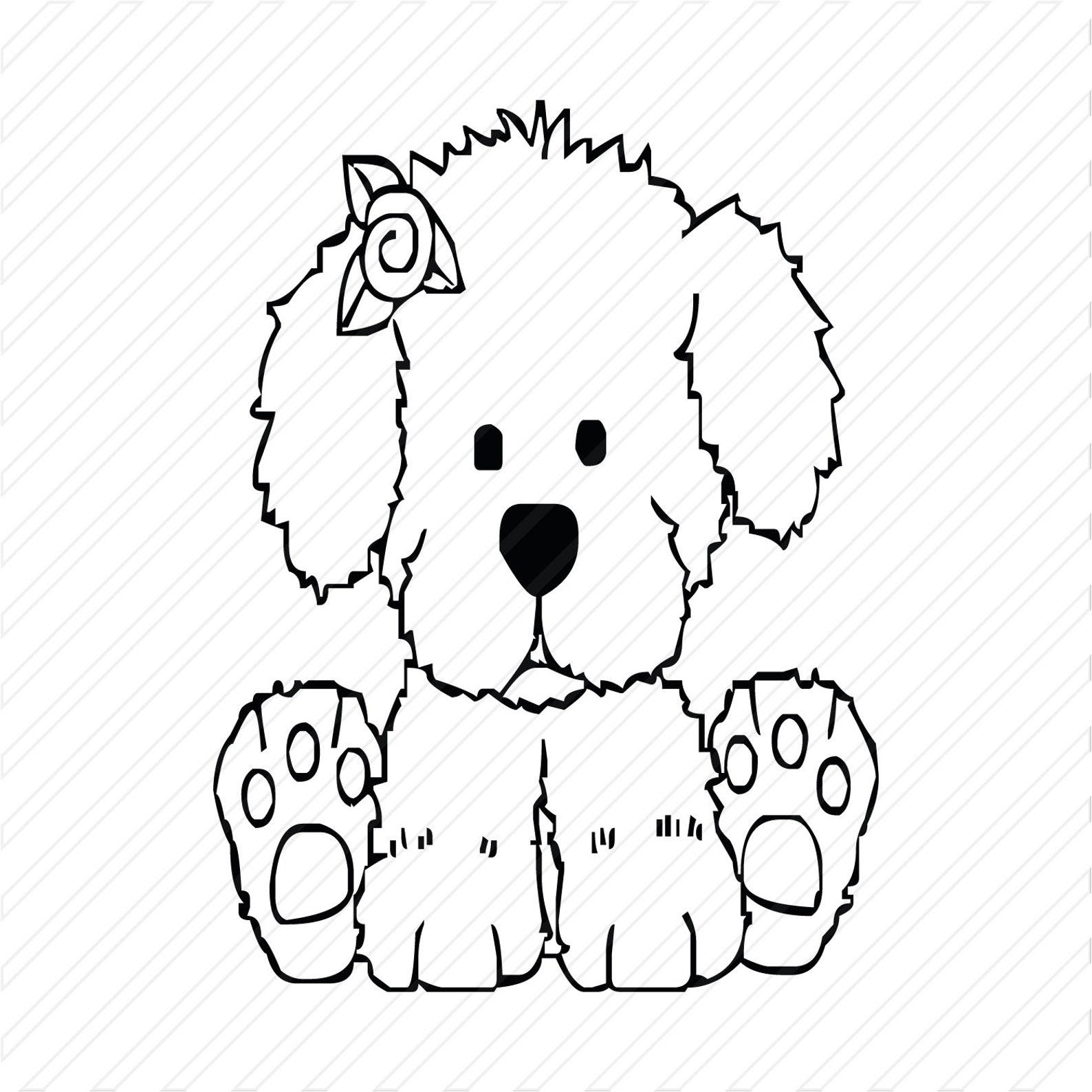 Puppy Dog Doggy Cute Teddy Cartoon Animal Instant Download - Etsy