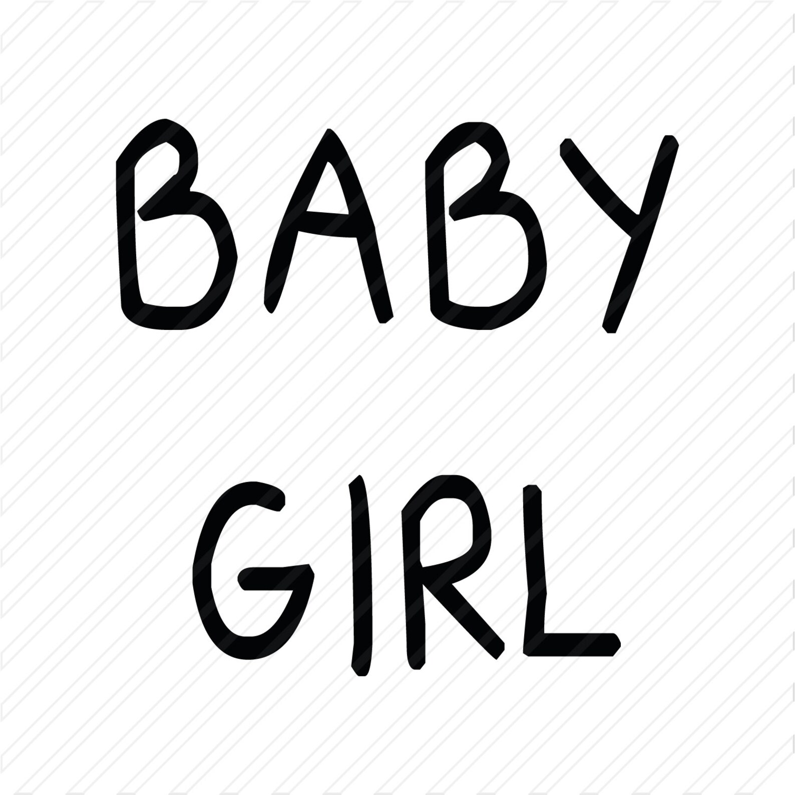 Baby Girl Words Cute Newborn Babyshower Instant Download Kids Etsy