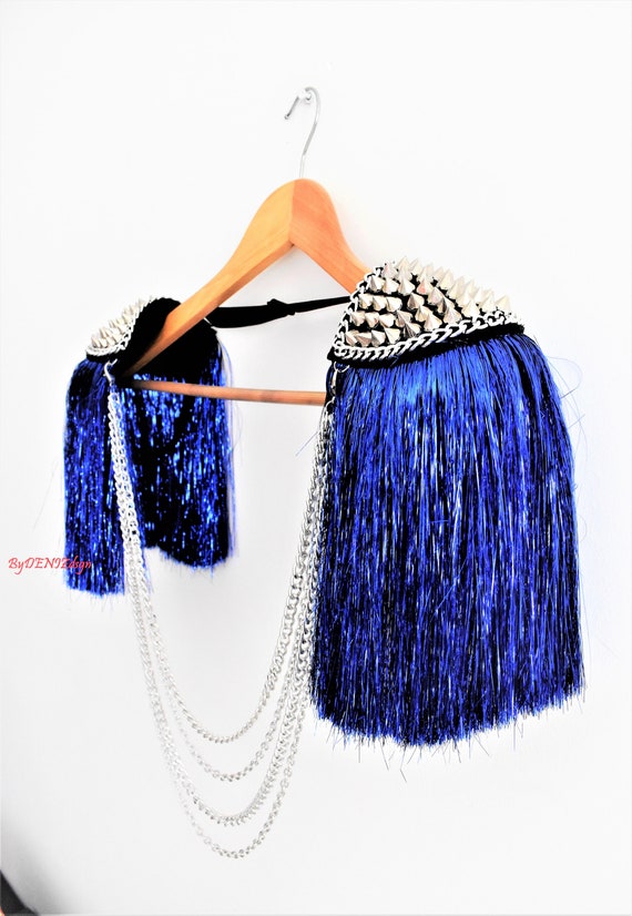 Red, Blue and Silver Sequin Epaulettes Red, Blue and Silver Sequin Epaulettes