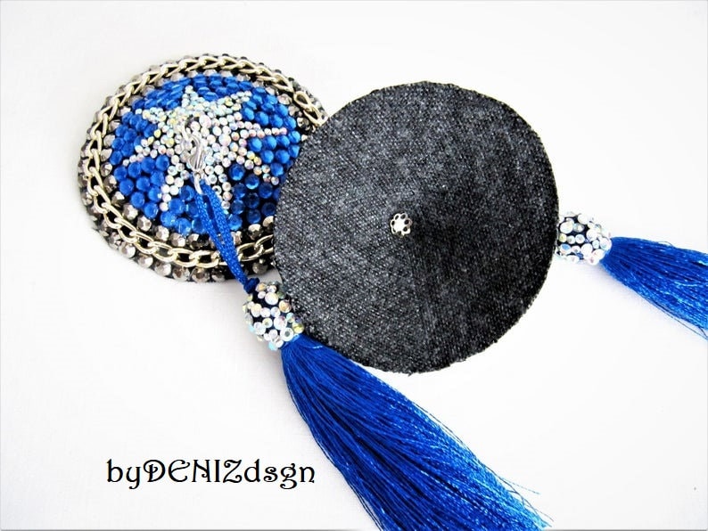 Star Pasties,Blue Nipple Pasties Rhinestone Pasties,Nipple Tassel,Blue Nipple pasties With Chainette Tassel,Nipple Cover,Burlesque Pasties