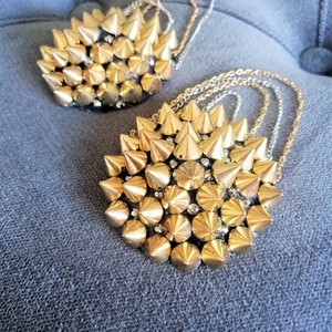 Gold Spiked Nipple Pasties: Gothic Burlesque Body Jewelry