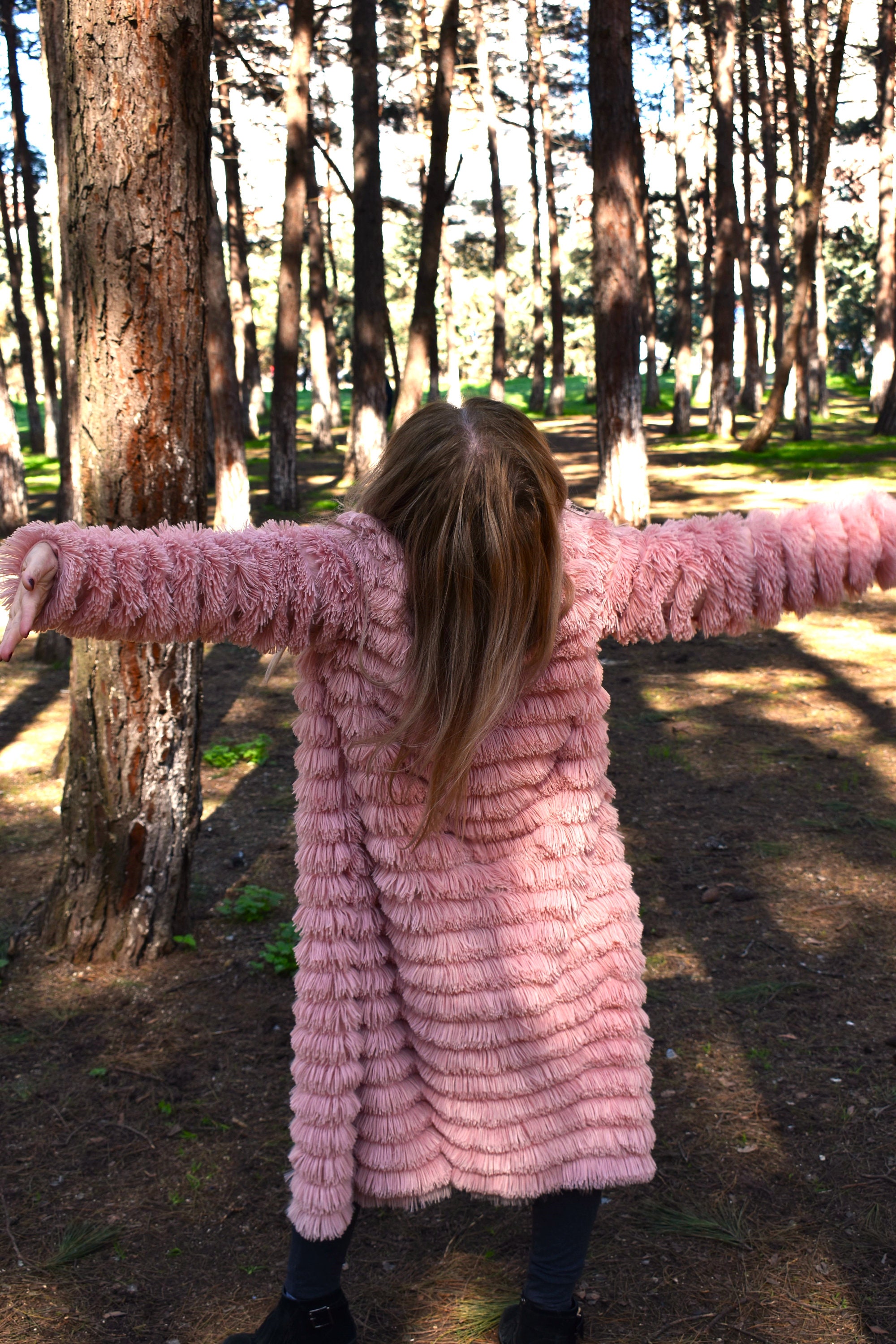 【最終値下げ】muguet shaggy long coat pink Shaggy Long Women Coat,fuzz Baby Pink Long Jacket,light Faux