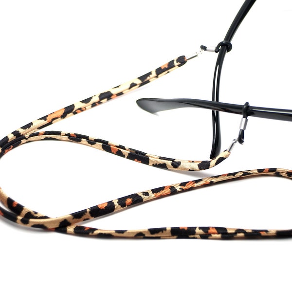 Leopard Print Spectacle Strap,Lace Sunglasses Chain,Stitched Lycra Cord Strips Eyewear Chain,Fashion Eyeglass Chain