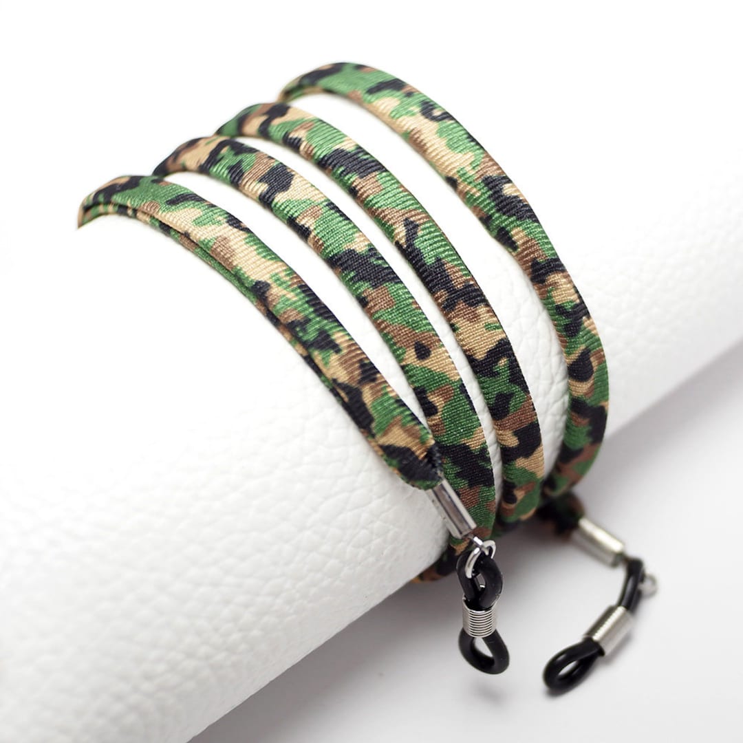 Lace Fabric Spectacle Strap,camouflage Green Stitched Lycra Strips ...