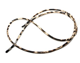 Leopard Print Leder Brillenkette: Handgefertigtes Brillenband (76 cm)