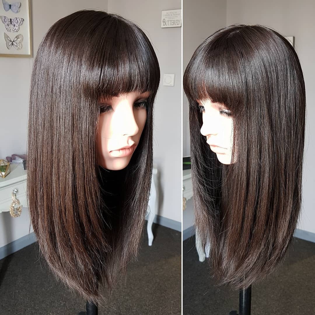 Human Hair Wigs With Bangs - Etsy