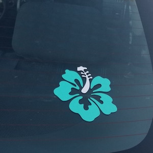 Car Decal, Hibiscus flower car decal, flower decal, flower car decal