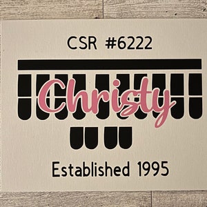 5X7 CSR canvas panel, court reporter, certified shorthand reporter name plaque, personalized court reporter plaque, court reporter gift