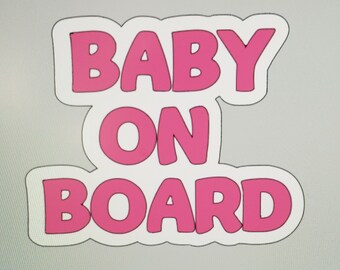 baby on board, baby on board car decal, baby girl, baby boy, car decal, baby car decal