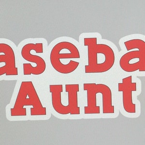 car decal baseball aunt nephew niece little league