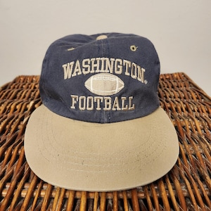 Vintage 90s Washington State Huskies Football Adjustable Baseball Hat Size Made By Champion