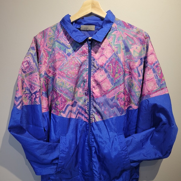 Vintage 1980s Comfort Zone Tracksuit Set Jacket and Pants Size Medium Made In Canada