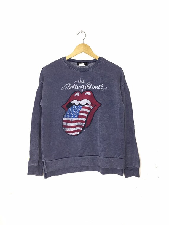 Rare! Rolling Stones Sweatshirt big logo Spellout