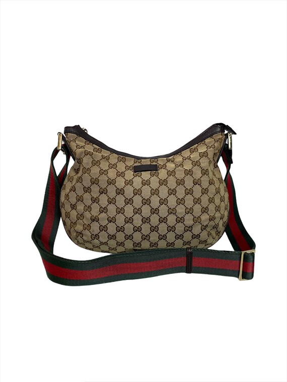 Authen Gucci Monogram GG Banana Shoulder Bag Cross