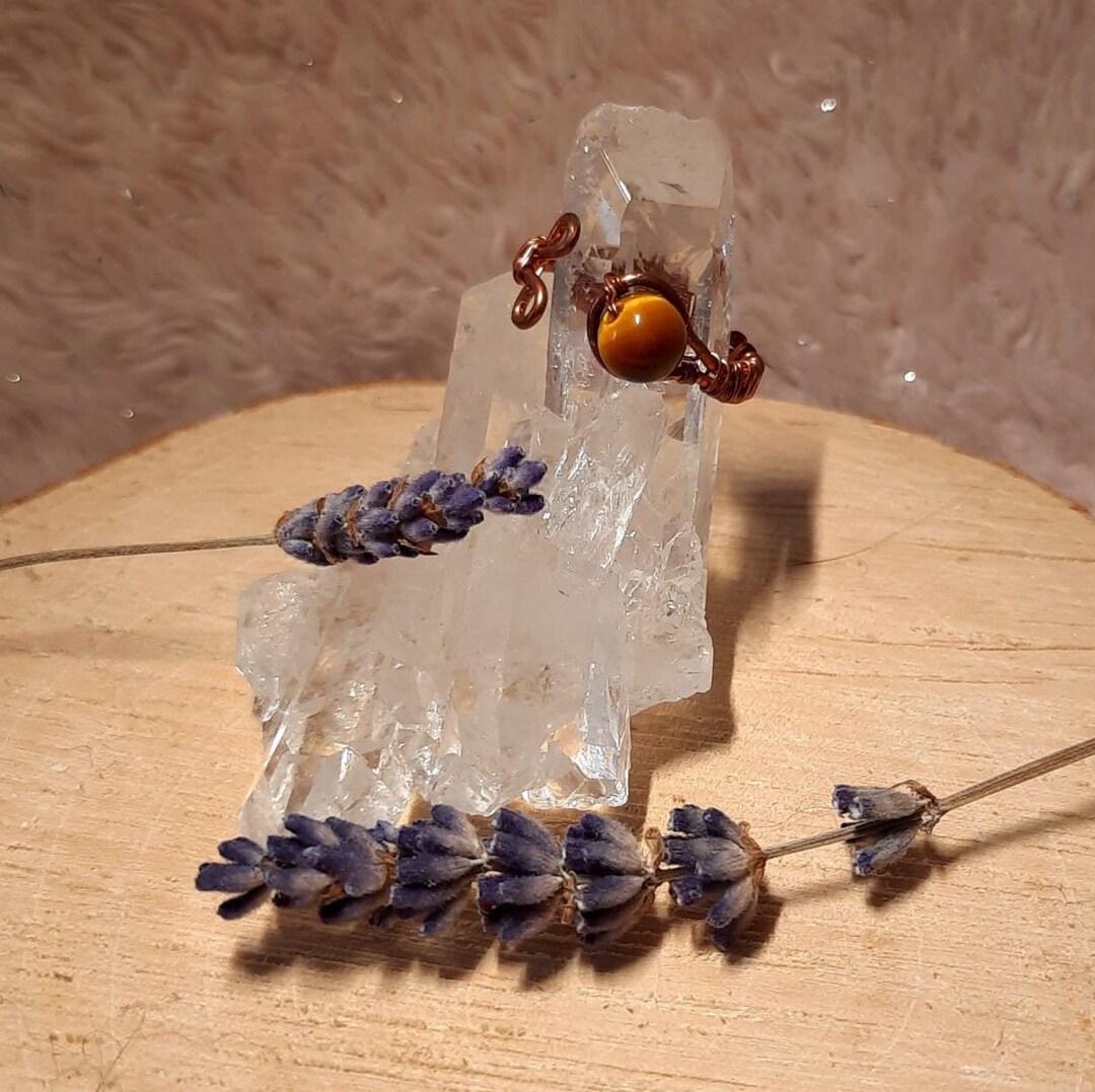 Wire Wrap Gemstone Ring Copper Etsy