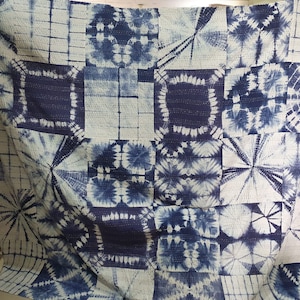 Tie Dye Hand Made Kantha Quilt Kantha Bedcover Kantha - Etsy