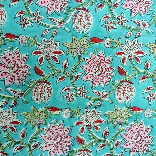 5 Yards Block Print Fabric Indian Cotton Fabric Printed Etsy