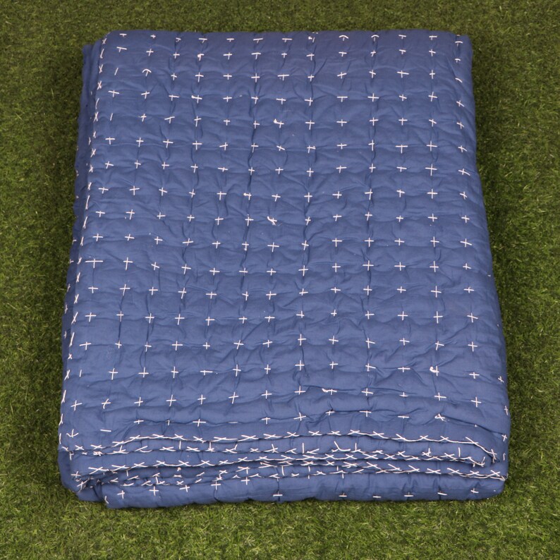 100 Cotton Soft Quilt Natural Vegetable Kantha Quilt Etsy