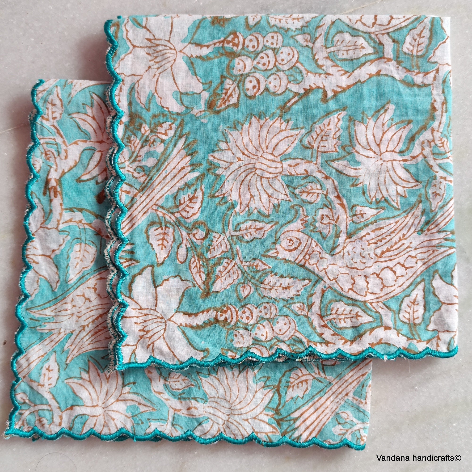 Cloth Napkins Hand Block Print Cotton printed reusable table Etsy