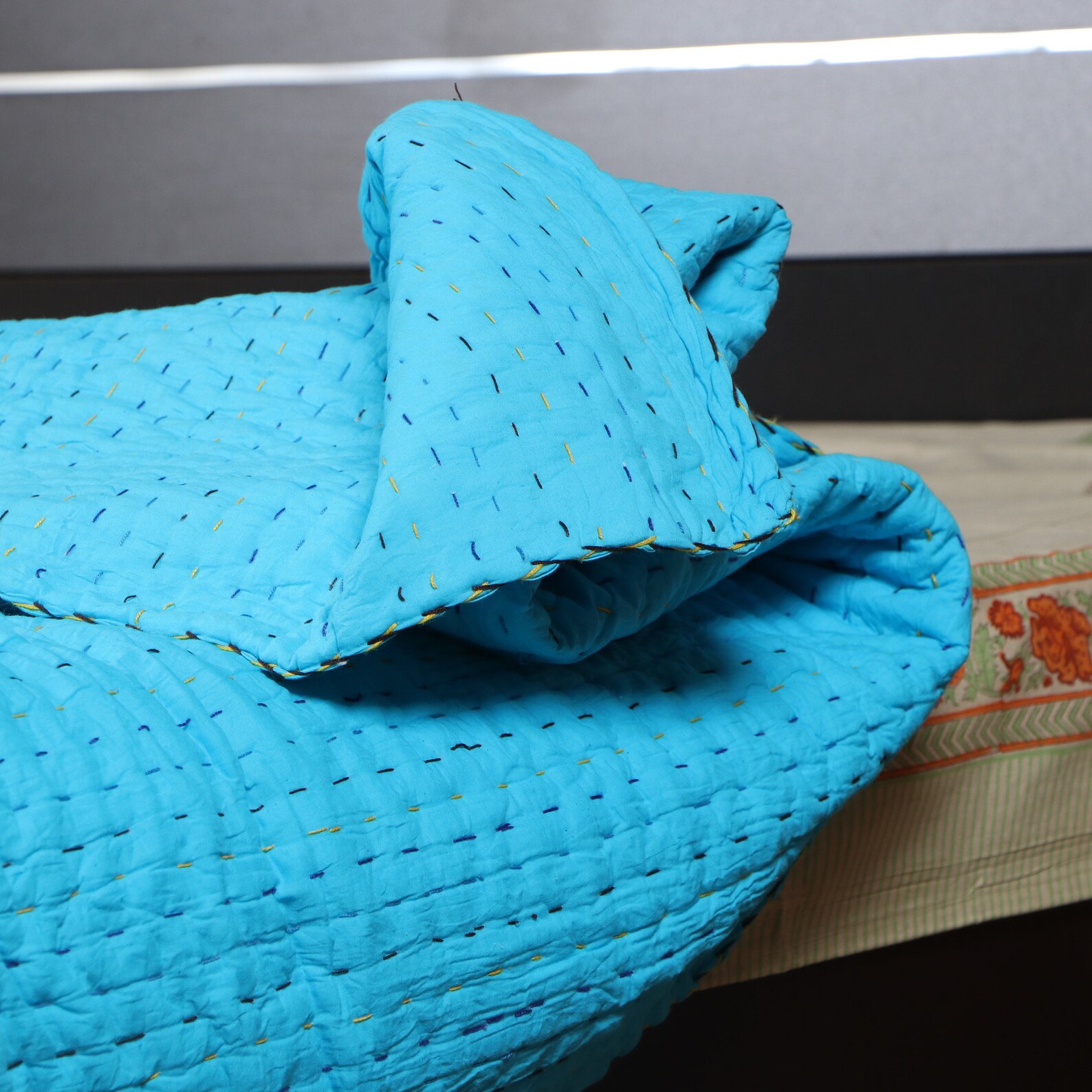 100 Cotton Soft Quilt Natural Vegetable Kantha Quilt Etsy