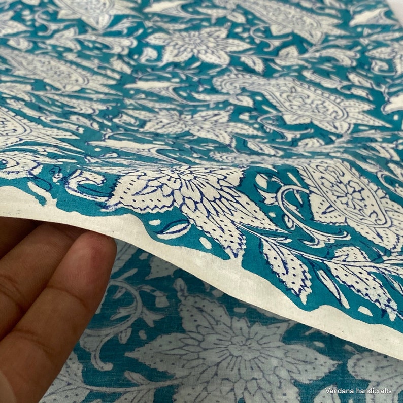 Hand Block Print Fabric Indian Cotton Fabric Cotton Fabric Etsy
