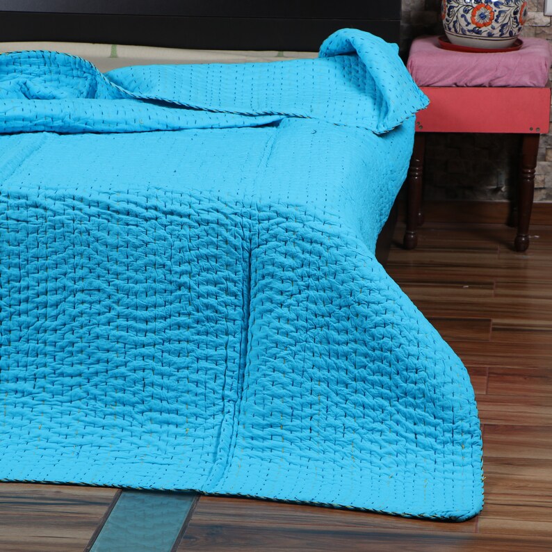 100 Cotton Soft Quilt Natural Vegetable Kantha Quilt Etsy