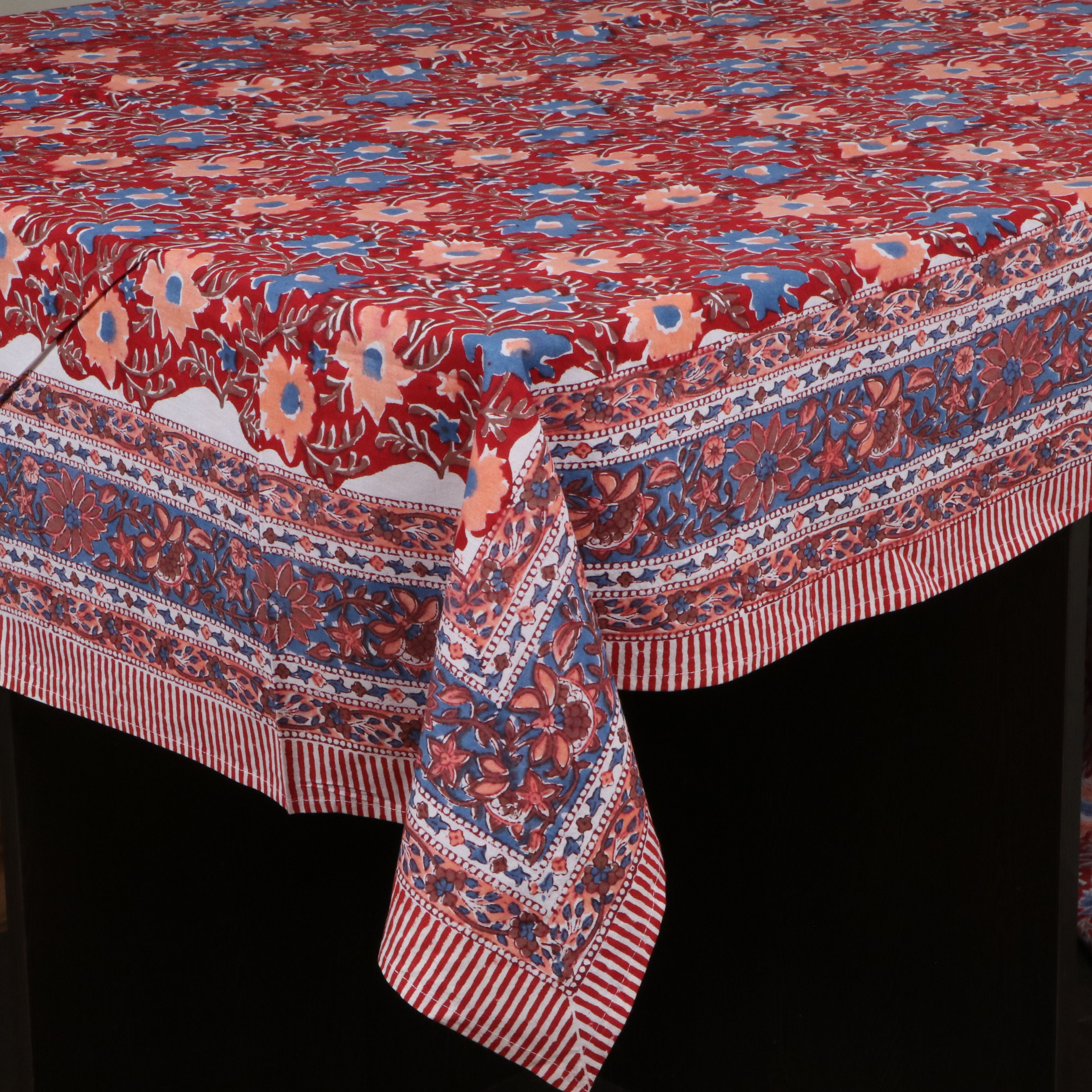 Cotton Table Cloths Anokhi Print Table Cover Table Mat Table Etsy UK