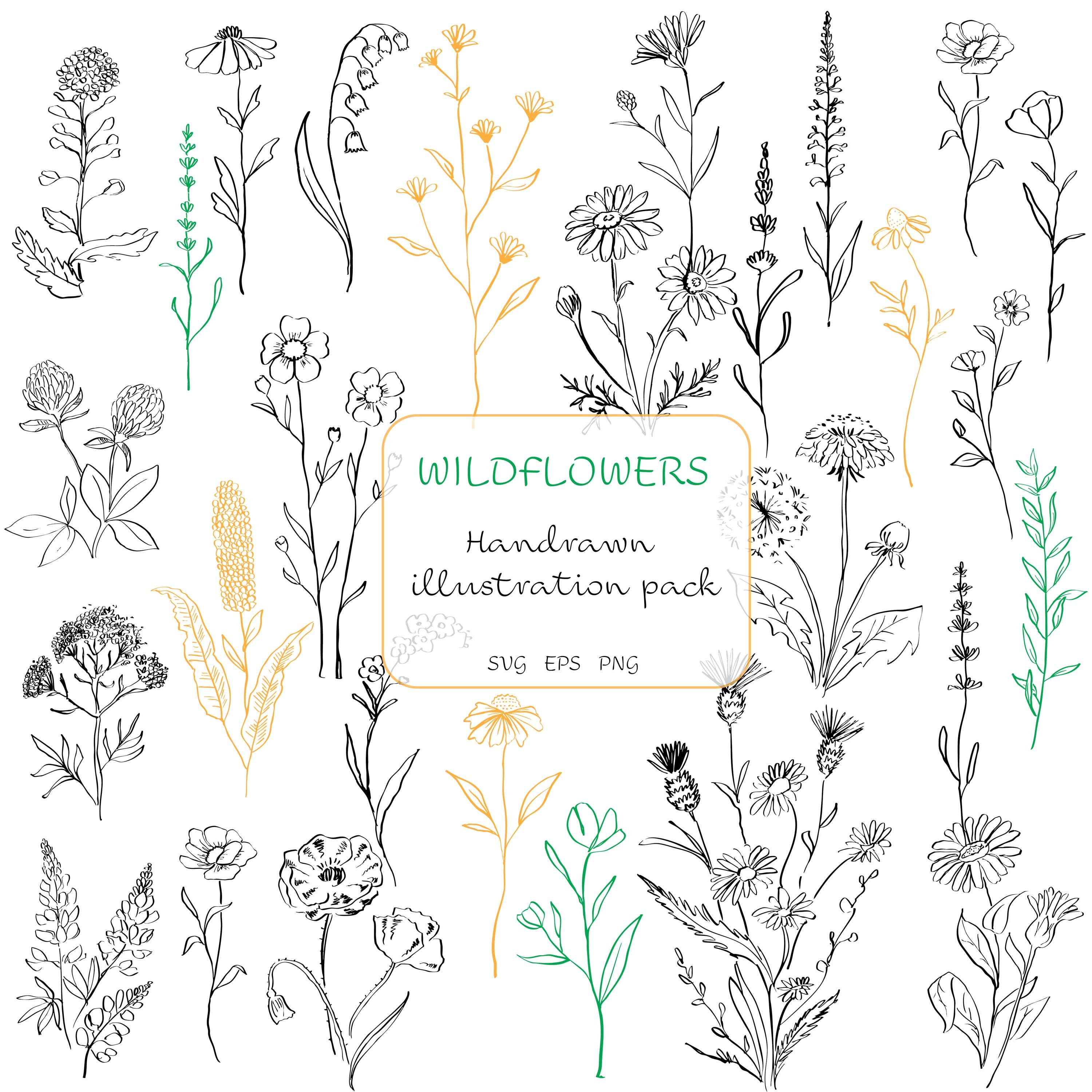 Bloem tekeningen - Etsy België, image size:3000x3000