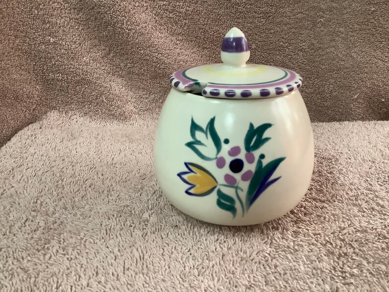 Poole Pottery Jam/Marmalade pot with lid Etsy
