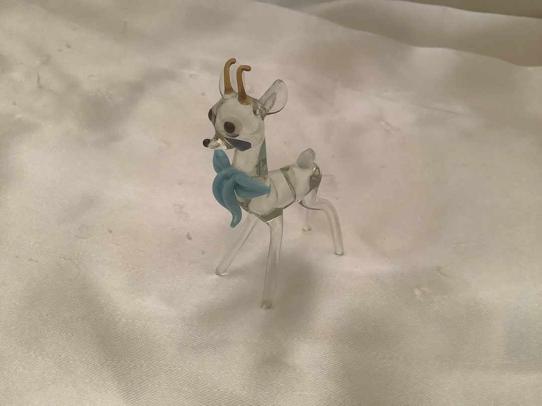 Rare Vintage Babycham Fawn/deer Clear Glass Etsy