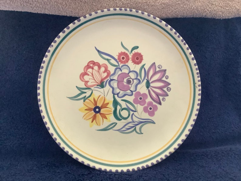 Poole Pottery Handpainted 10 Inch Plate. 1960s Etsy