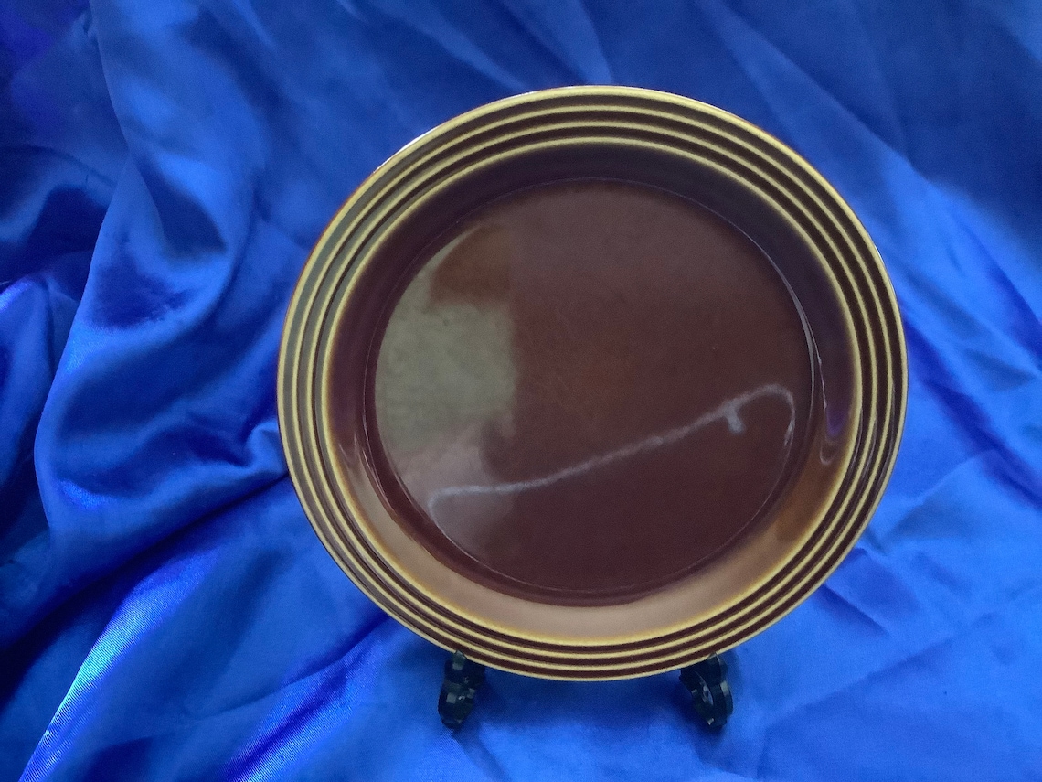 Hornsea Heirloom brown 17cm/6.75 inch plate. 1978 Etsy