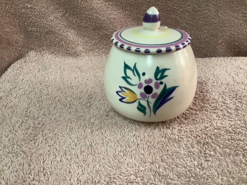 Poole Pottery Jam/Marmalade pot with lid Etsy