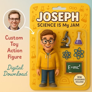 Custom Action Figure - Personalized Toy of Your Loved One | Unique Gift for Him/Her | Cartoon Character Style Figurine