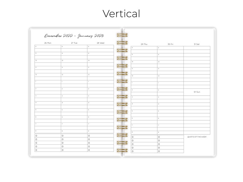 20232024 Hardcover Diary Planner A5 Planner Weekly Etsy