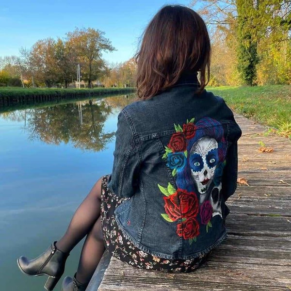 Veste personnalisée santa muerte