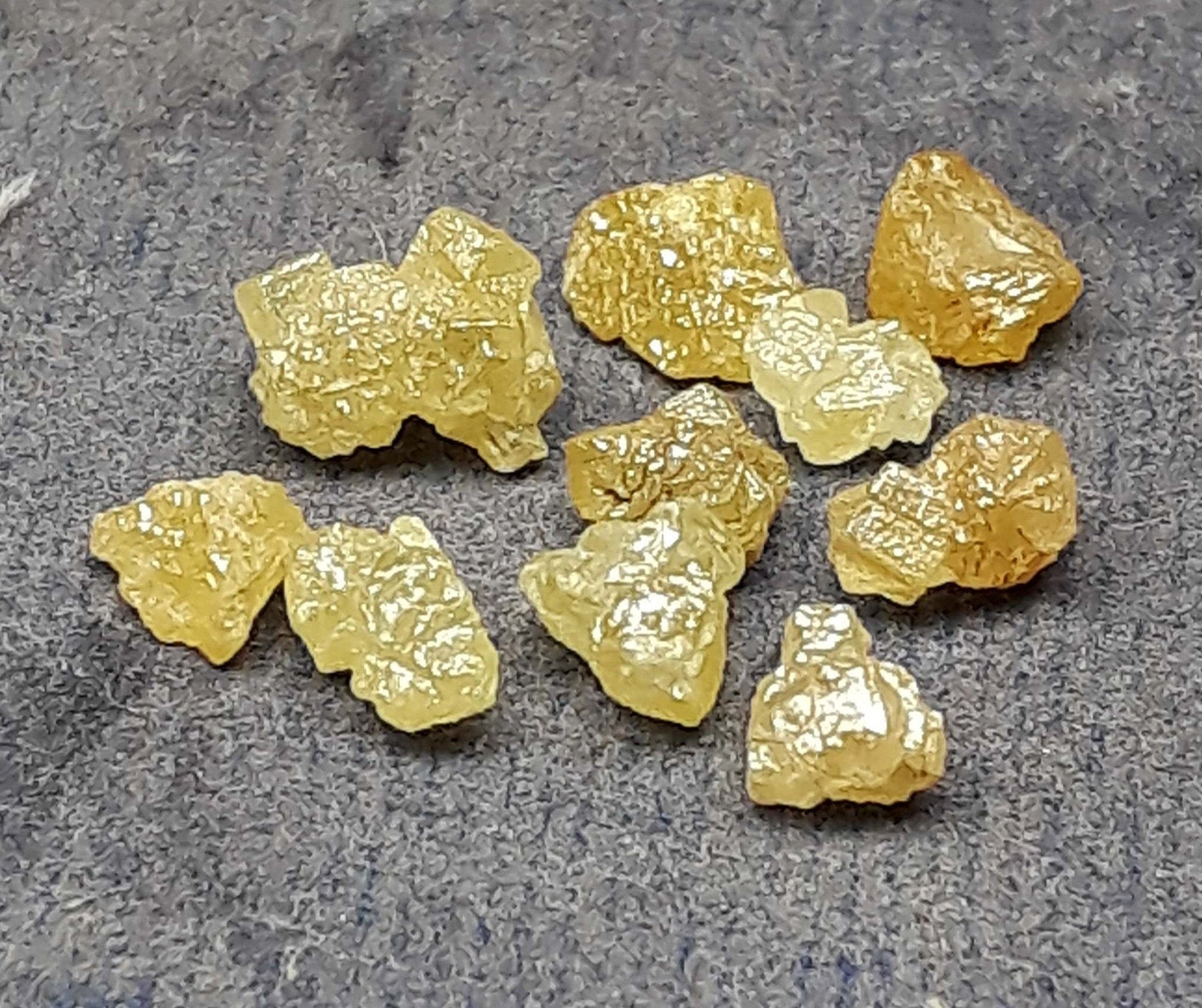 Very big rough yellow diamonds 