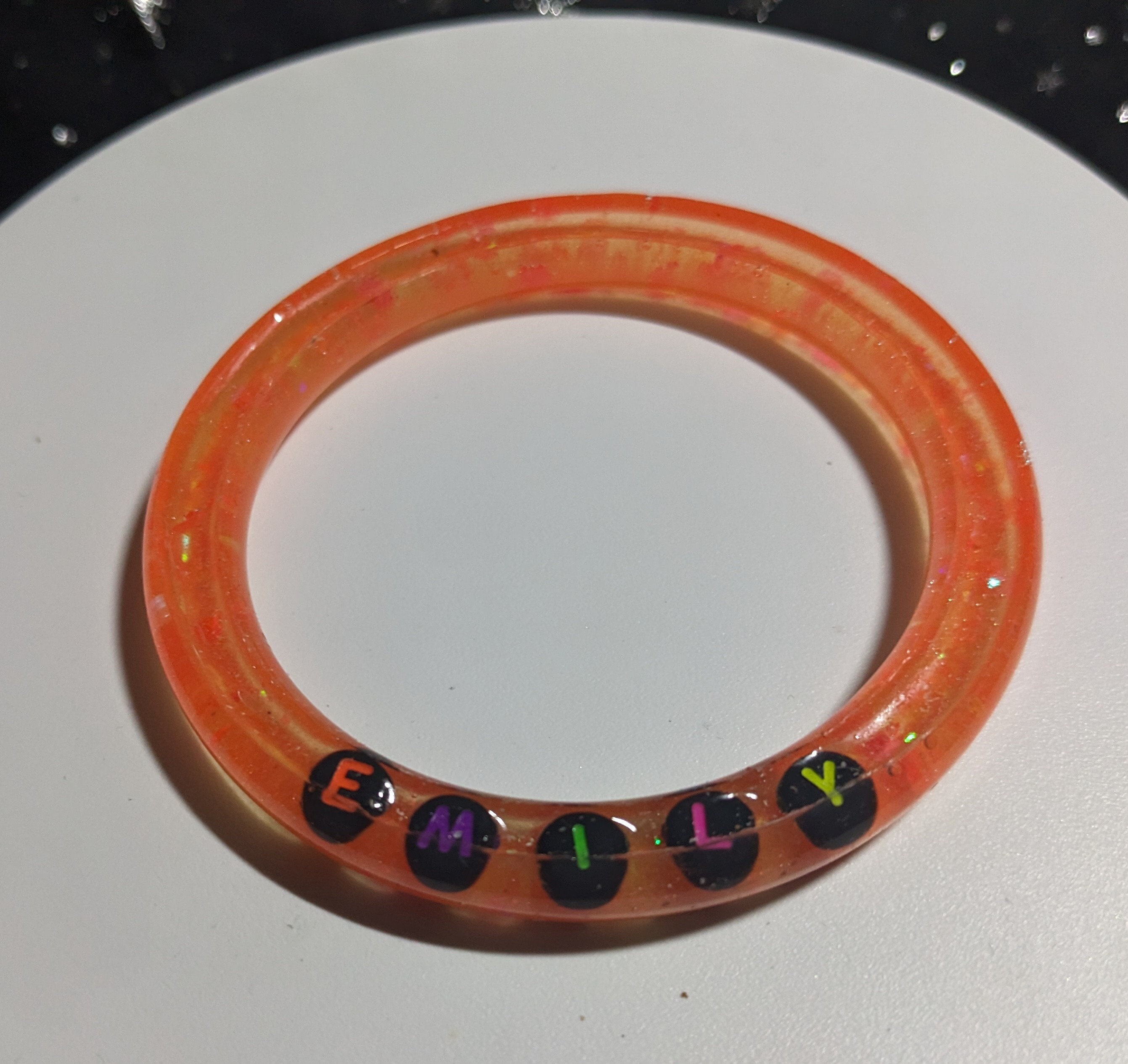 Girls Bangles Set Bright Red Metallic Shimmer Wire Stacking Young Land main image 1