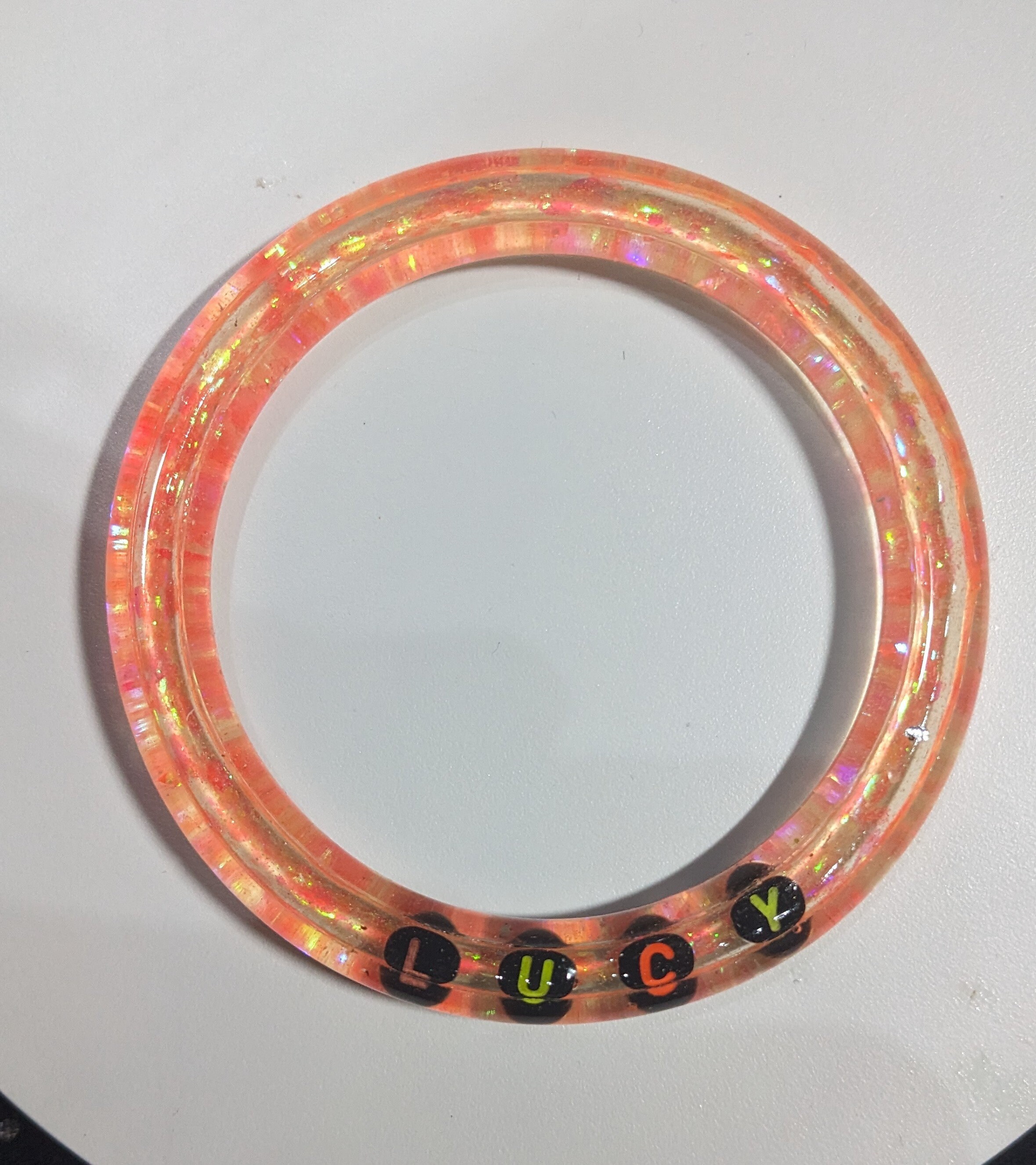 Girls Bangles Set Bright Red Metallic Shimmer Wire Stacking Young Land