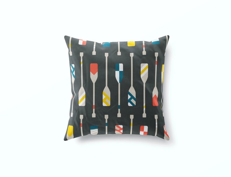 Nautical Paddles Cushion Cover Nautical Decor Throw Pillows Etsy