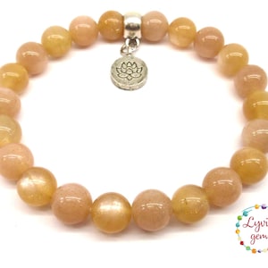 Sunstone, Moonstone Bracelet,Energy & Vitality Bracelet,Yoga Bracelet,Gemstone Bracelet,High Quality Sunstone and Moonstone Jewelry