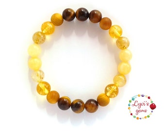 Manipura Bracelet,Solar Plexus Chakra Bracelet,Ombre Aromatherapy Gemstone Bracelet,Essential Oil Diffuser Bracelet,Diffuser Yoga Bracelet