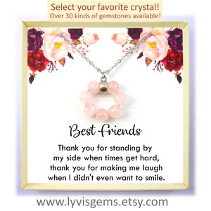 Beste Freundin Halskette,BFF Halskette,Beste Freundin Geschenk Schmuck,Lange Distanz,Zitate,Freunde Für immer,Geburtsstein Halskette,BFF Schmuck,Botschaftskarte