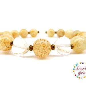 Delicate Sunstone Bracelet,Vitality Bracelet,Energy Bracelet,Clear Quartz,Sunstone Jewelry,AAA Quality Sunstone, Hematite,Gemstone Bracelet