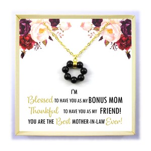 Collana della suocera, regalo della suocera, carta di mia suocera, scatola regalo della suocera, regalo di compleanno della suocera, pietra di nascita, regalo di nozze
