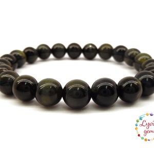 Hawk&#39;s Eye Bracelet, Falcon Eye Quartz Bracelet,Grey Beaded Bracelet,Men Jewelry,Gray Jewelry, Yoga Jewelry,Hawks Eye Posh Power Bracelet